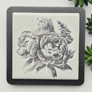 Artistic Peony Flower Trivet