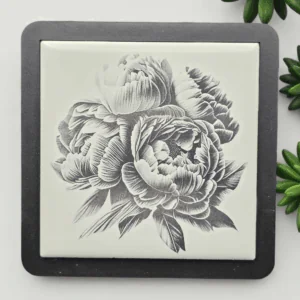 Artistic Peony Flower Trivet