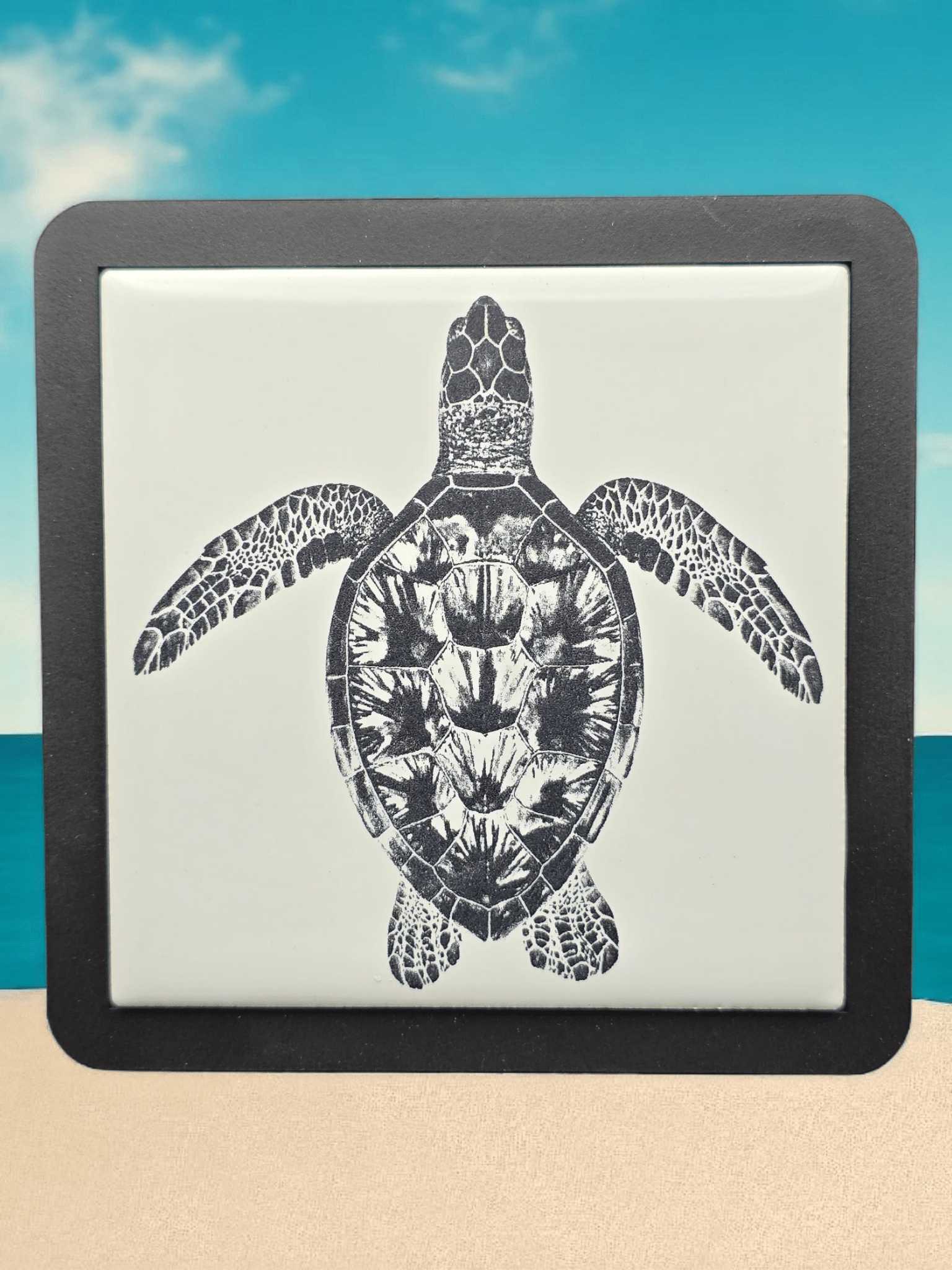 White Sea Turtle Trivet-Coaster