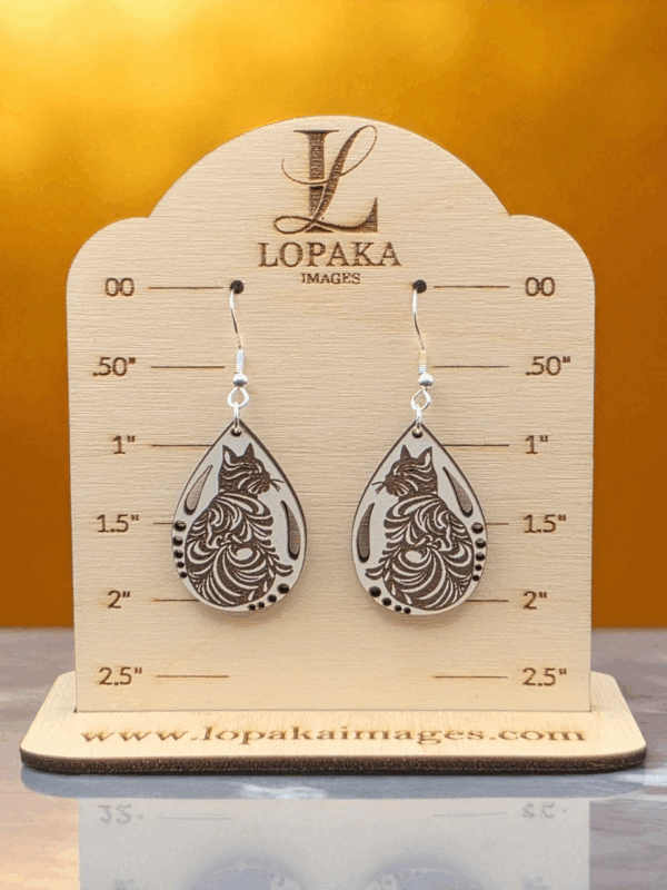 Charming Cat Lover Teardrop Earrings