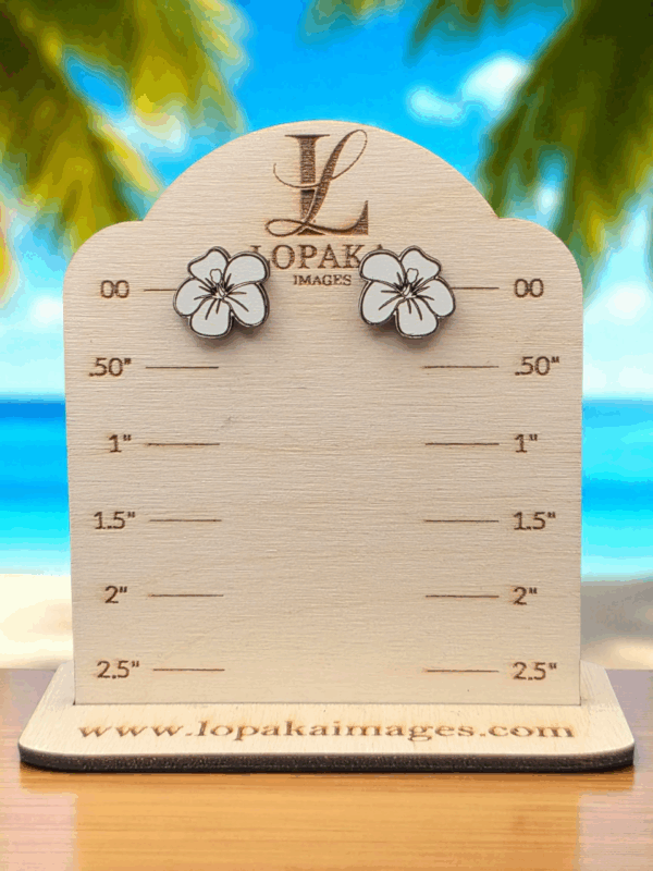 Hibiscus Flower Stud Earrings