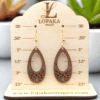Boho Chic Walnut Wooden Teardrop Earrings