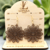 Bohemian Mandala Flower Wood Earrings