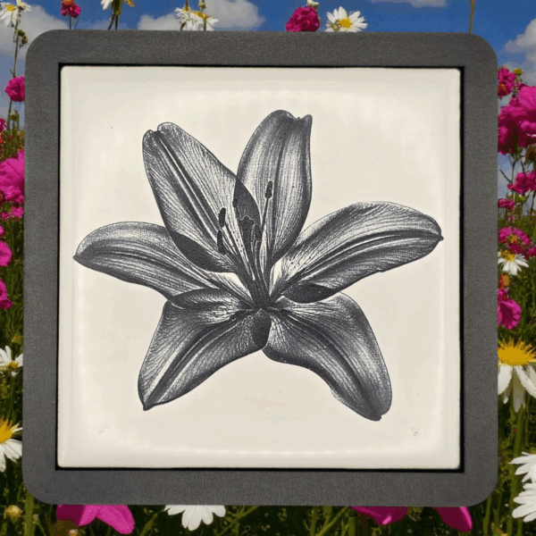 Lilly Flower Tile Coaster