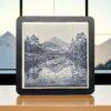 Mountain View White Tile Coaster
