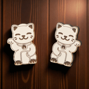 Maneki Neko "Lucky Cat" Stud Earrings