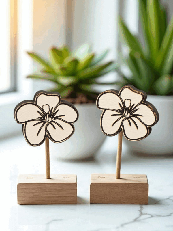Hibiscus Flower Stud Earrings