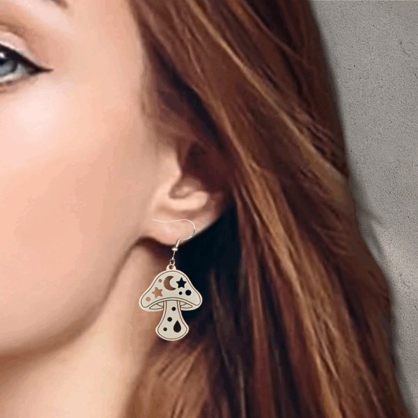 Enchanting Starlight Mushroom Earrings
