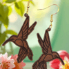 Rich Mahogany Hummingbird Earrings