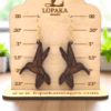 Rich Mahogany Hummingbird Earrings
