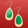 Inlay Green Earrings