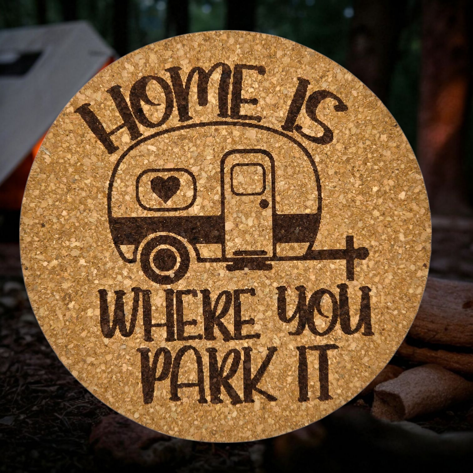 RV Camping Cork Coaster