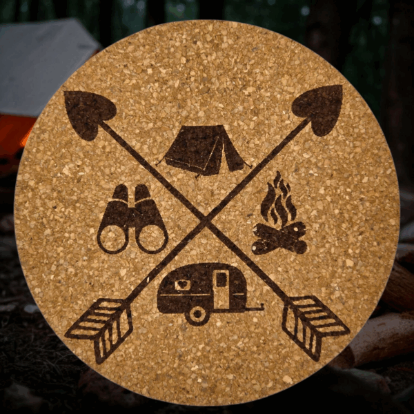 Adventure Awaits Cork Coaster