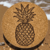 Pineapple Laser engraved cork coaster