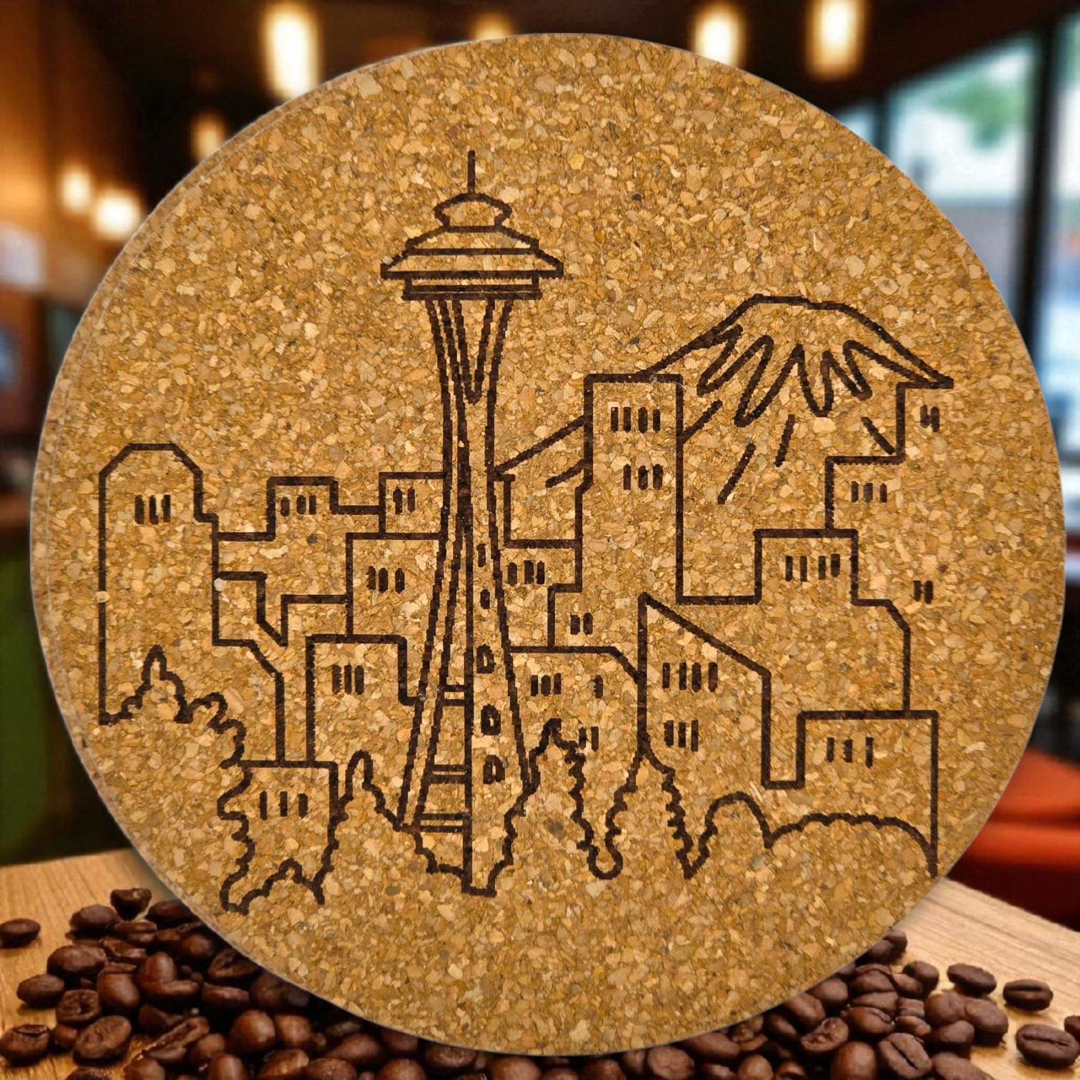 Space Niddle Cork Coaster