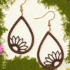 Walnut Sunflower Earings