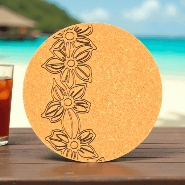 Lei Floral Cork Coaster
