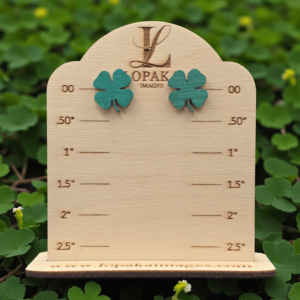 luck of the irish four leaf colver stud earrings