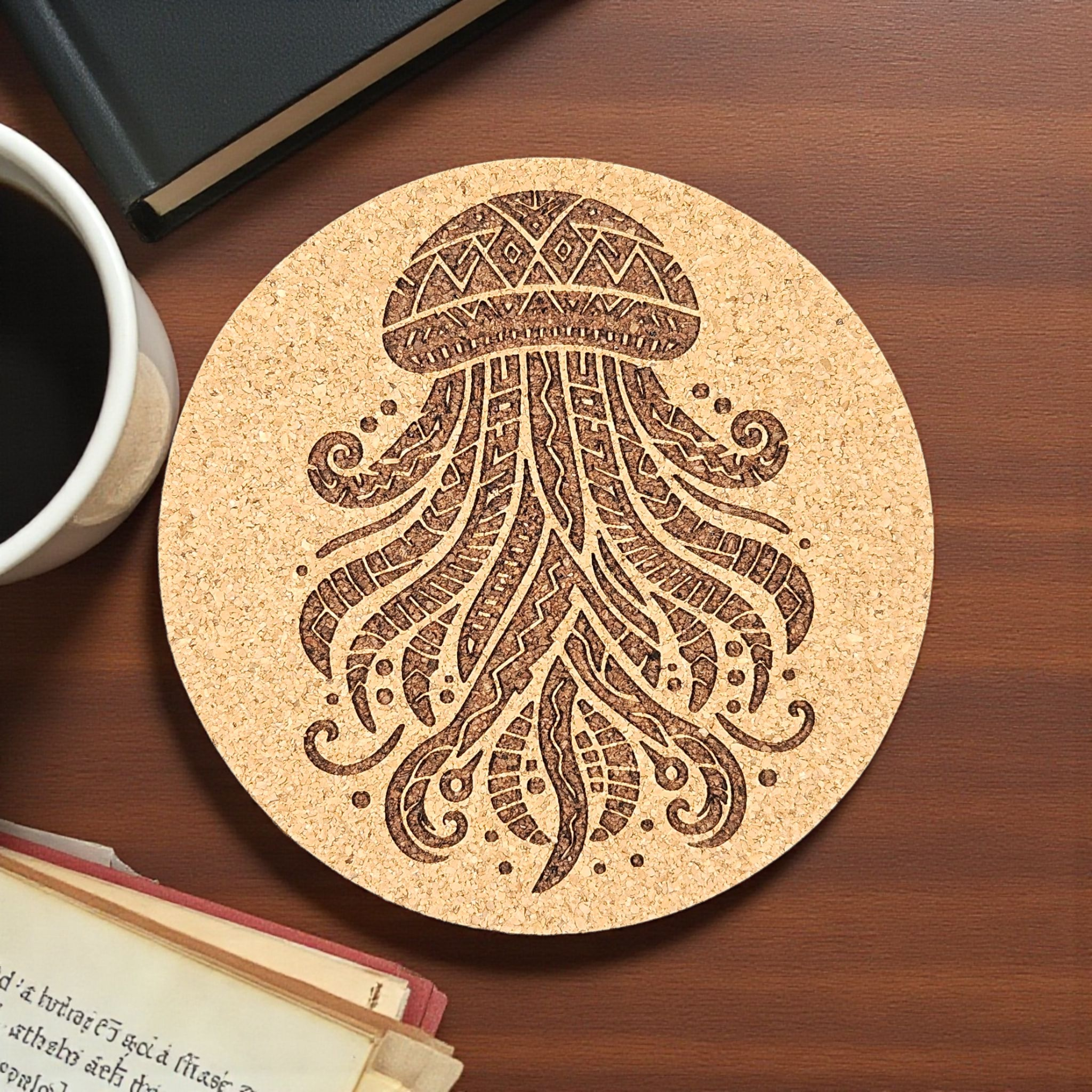 Jellyfish Cork Coaster
