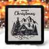rustic cabin coaster / decorative tile