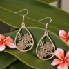 hibiscus dangle earrings