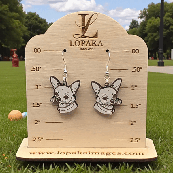 Chihuahua dog earrings
