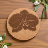 Orchid cork coaster