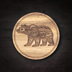 PNW Bear Wood Coaster
