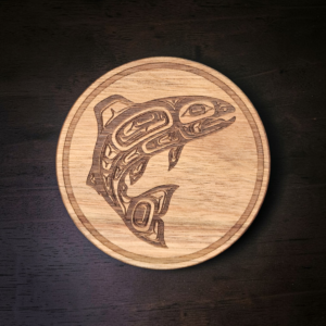 PNW Salmon Wood Coster